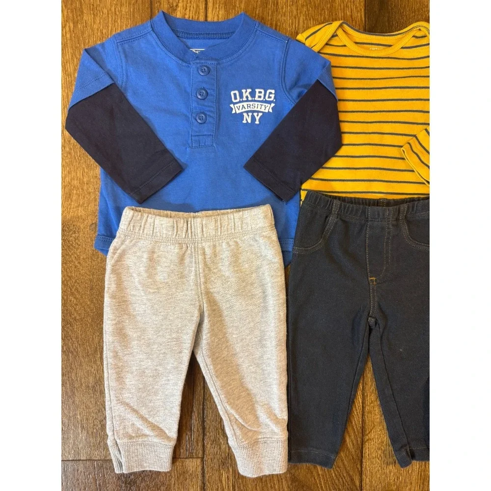 Carters Baby Clothes Boy 6 Months Pants Long Sleeved Bodysuit Shirts Outfits Lot